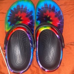 Rainbow Work Bistro crocs clogs Women size 9/Men Size 7
